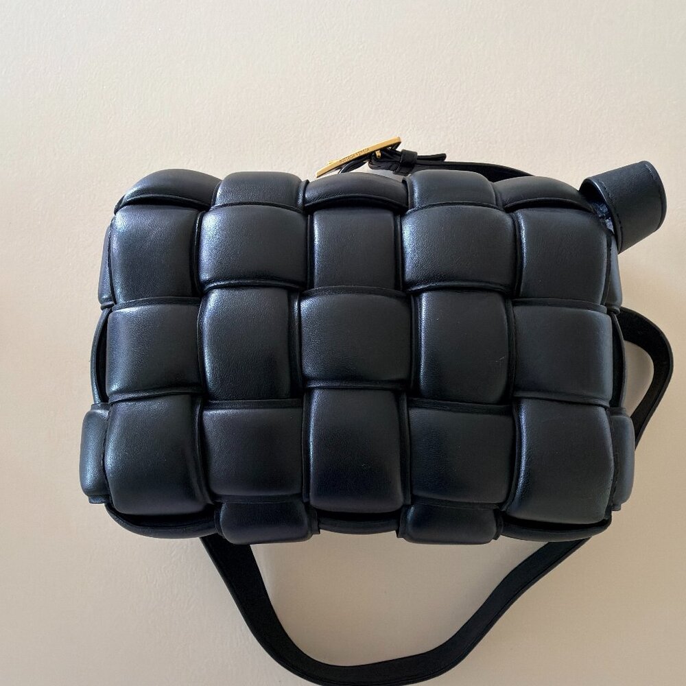 Gently Used authentic BOTTEGA VENETA Padded Cassette Crossbody Bag Black - Picture 9 of 11